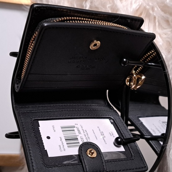 Coach NWTs Disney Mickey Maze Keith Haring Leather Snap Wallet Yellow Red - Picture 9 of 12